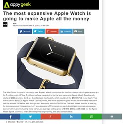 The most expensive Apple Watch is going to make Apple all the money