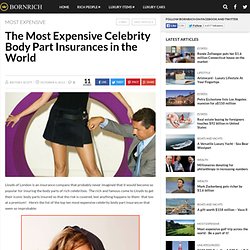 The Most Expensive Celebrity Body Part Insurances in the World