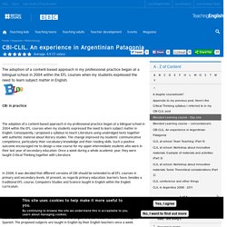 CBI-CLIL. An experience in Argentinian Patagonia