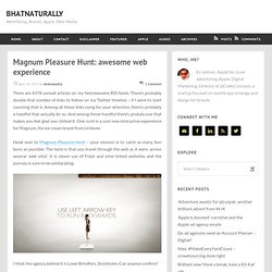 Magnum Pleasure Hunt: awesome web experience - Bhatnaturally