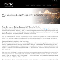 User Experience Design Course at MIT School of Design