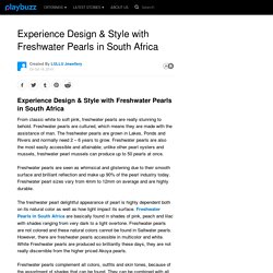 Experience Design & Style with Freshwater Pearls in South Africa