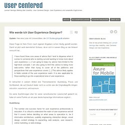 Wie werde ich User Experience Designer?