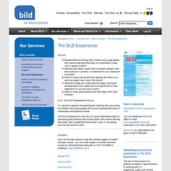 The SLD Experience, a journal from BILD, the British Institute of Learning Disabilities