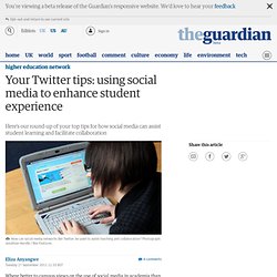 Your Twitter tips: using social media to enhance student experience