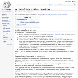 Argument from religious experience