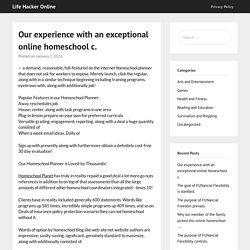 Our experience with an exceptional online homeschool c.