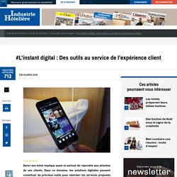 (Services différenciateur) My Local Phone #L'instant digital : Des outils au service de l’expérience client - Industrie Hôtelière