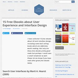 15 Free Ebooks about User Experience and Interface Design » paul olyslager