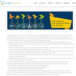 How to improve user experience design for e-learning « Magic Software