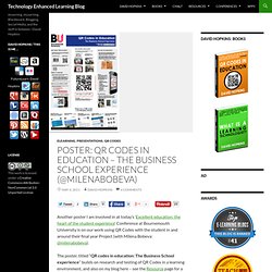 Poster: QR Codes in Education – the Business School Experience #QRCode