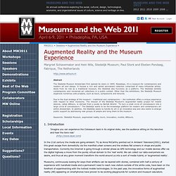 Augmented Reality and the Museum Experience