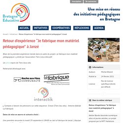 Retour d’expérience “Je fabrique mon matériel pédagogique” à Janzé