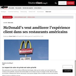McDonald's veut améliorer l'expérience client dans ses restaurants américains