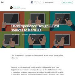 User Experience Design — Best sources to learn UX — Personal Growth