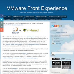 VMware Front Experience: Free backup for free ESXi: Thinware vBackup vs. Trilead VM Explorer