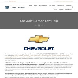 California Chevy Lemon Law