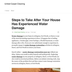Steps to Take After Your House Has Experienced Water Damage