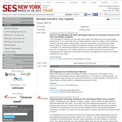 Day 1 Agenda - Tuesday, March 26: SES New York 2013 - March 25-28 - SES Conference & Expo
