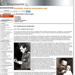 Expériences médicales [Auschwitz, camp de concentration nazi->Auschwitz I Stammlager]