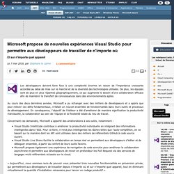 Microsoft propose de nouvelles expériences Visual Studio pour permettre aux développeurs de travailler de n'importe où, et sur n'importe quel appareil