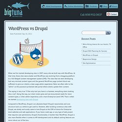 Wordpress vs Drupal: Our Experiences Developing in both CMS's