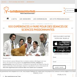 100 expériences à faire pour des séances de sciences passionnantes