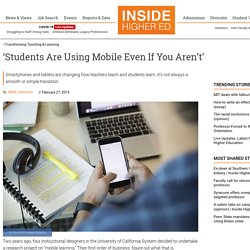 Mobile devices transform classroom experiences and student/instructor relationships to learning