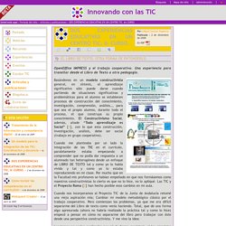 Innovando con las TIC - DOS EXPERIENCIAS EDUCATIVAS EN UN CENTRO TIC. 6o CURSO.