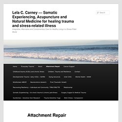 Somatic Experiencing, Acupuncture and Natural Medicine for healing trauma and stress-related illnessLela C. Carney — Somatic Experiencing, Acupuncture and Natural Medicine for healing trauma and stress-related illness
