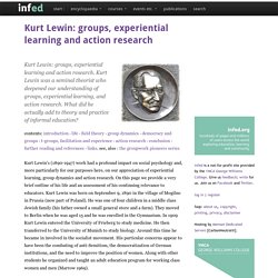 Kurt Lewin: groups, experiential learning and action research