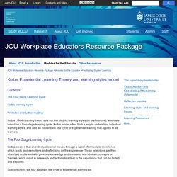Kolb's Experiential Learning Theory- JCU