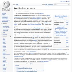 Double-slit experiment