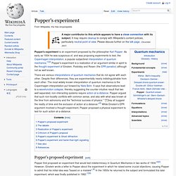 Popper's experiment