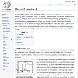 Cavendish experiment