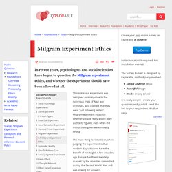 Milgram Experiment Ethics - Should We Use Deception in Experiments?