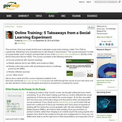 Online Training: 5 Takeaways from a Social Learning Experiment