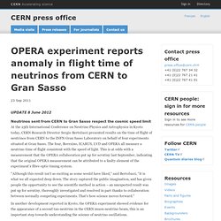 CERN Press Release