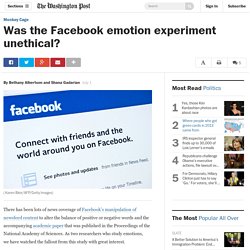 Was the Facebook emotion experiment unethical?