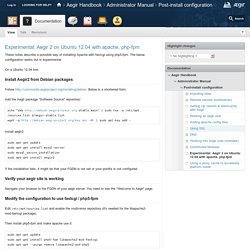 Experimental: Aegir 2 on Ubuntu 12.04 with apache, php-fpm