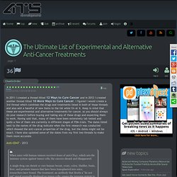 The Ultimate List of Experimental and Alternative Anti-Cancer Treatments