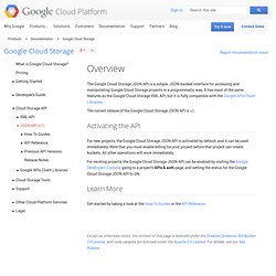 Cloud Storage API version 1 (experimental) - Google Cloud Storage - Google Code