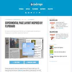 Experimental Page Layout Inspired by Flipboard