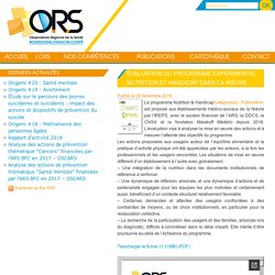 Évaluation du programme expérimental Nutrition et handicap dans la Nièvre - ORS Bourgogne Franche-Comté