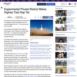 Experimental Private Rocket Makes Highest Test Hop Yet