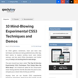 10 Mind-Blowing Experimental CSS3 Techniques and Demos