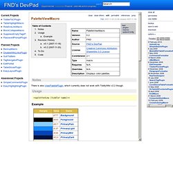 FND's DevPad - Experimental TiddlyWiki Projects (eternally work in progress)
