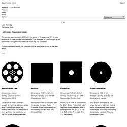 Lost Formats - Experimental Jetset