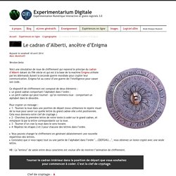 Le cadran d’Alberti, ancêtre d’Enigma - Experimentarium Digitale