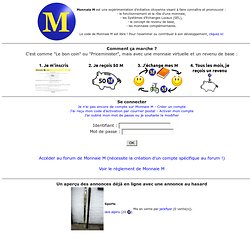 Monnaie M - Expérimentation d'une monnaie complémentaire assortie d'un revenu de base